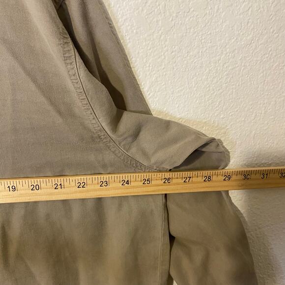 Vintage Jones NY Sport Taupe Tencel Cotton Lightweight Fall Jacket Size Large - Picture 7 of 9